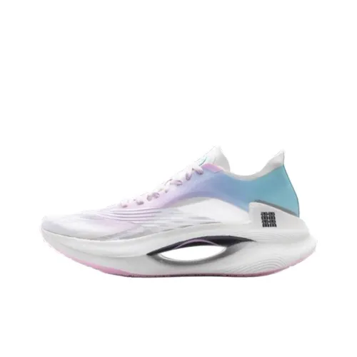 LINING Shadow 䨻 Устойчивые к истиранию низкие беговые кроссовки для женщин белые