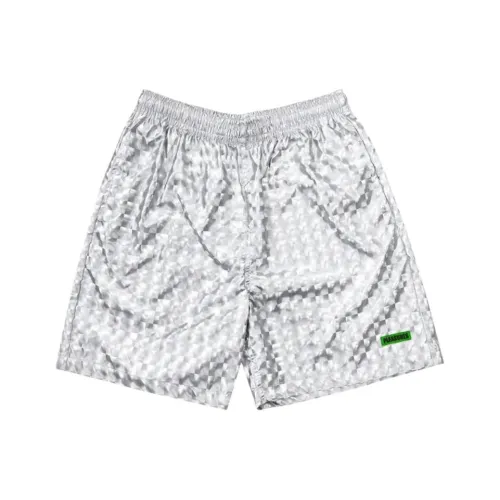 PLEASURES Повседневные шорты Мужские Серебряные