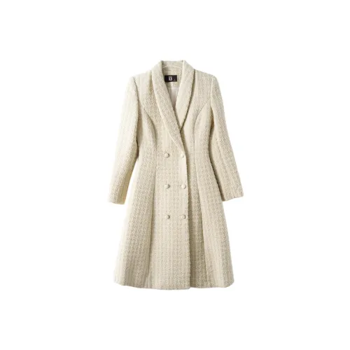 ONE SHALLOW Длинное платье с длинными рукавами женское абрикосового цвета