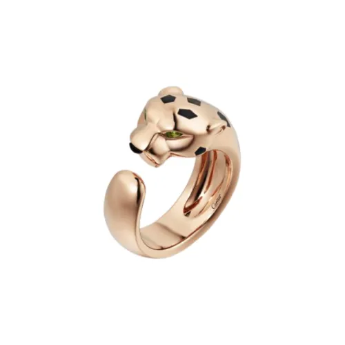 Cartier Кольцо Panthère De Cartier Розовое Золото, Гранаты-цавориты, Оникс