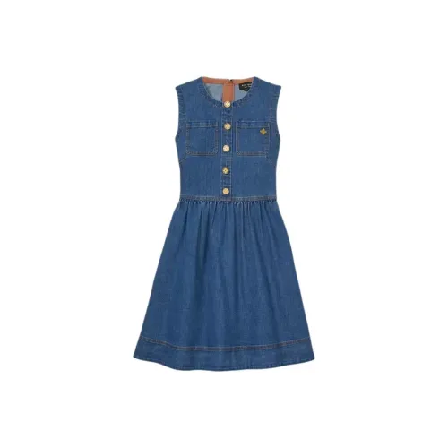 Kate Spade SS25 Без рукавов Платье Женское Темный Индиго