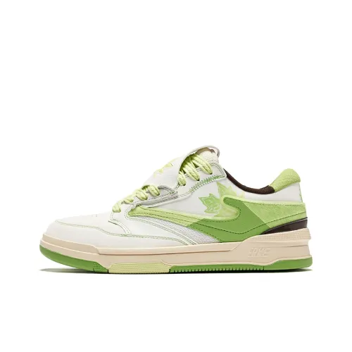 Erke Скейтборд Кроссовки Низкие Микрокристалл Белый Яблочно-Зеленый Женские