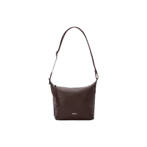 LOEWE Cubi Мягкий с рельефом Телячья кожа Сумка на плечо Маленький Мужской Цвет бычья кровь