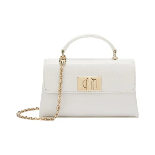 Furla 1927 Collection Текстурированная кожа сумка через плечо сумка мини женская хлопковая конфета белый