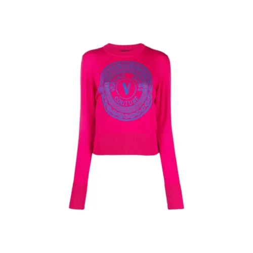 VERSACE Женские свитеры красного цвета