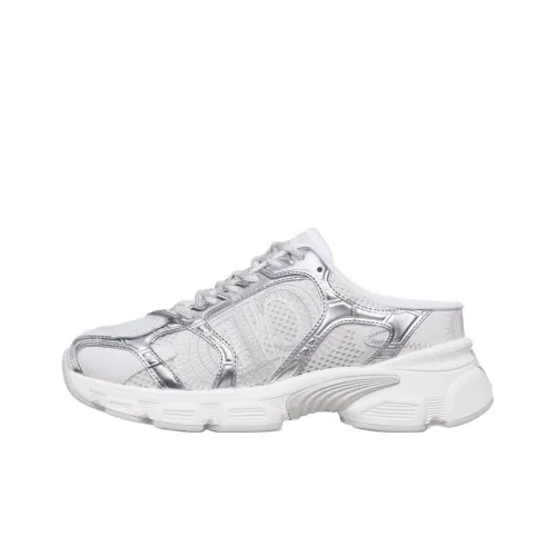 DIOR Chrono Low Топ Толстая подошва Кроссовки Женские Серебряные