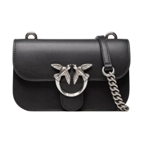 PINKO Love Birds series Телячья кожа Сумка через плечо Сумка на плечо Женская Черная