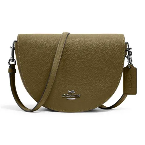 COACH Ellen Кожа Седло Сумка Сумка через плечо Маленькая Женская Яшма