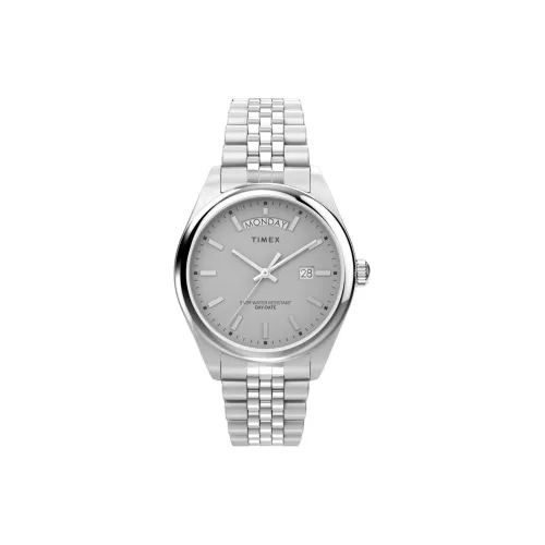 TIMEX Legacy Кварцевые часы механизм ремешок из нержавеющей стали 41 мм серый циферблат унисекс
