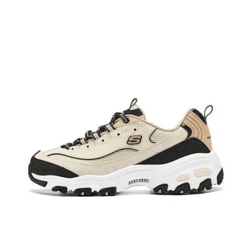 Skechers D'LITES 1,0 Low Топ Повседневная обувь Женская Бежевый Черный