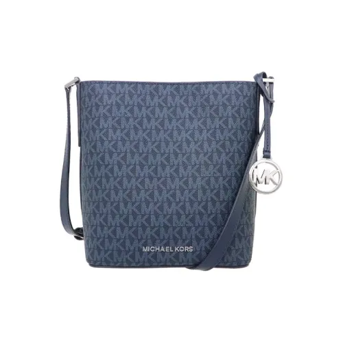 MICHAEL KORS MICHAEL KORS Коллекция сумок Kimberly Цвет холста Кожа Сумка через плечо Маленькая Женская Морской синий