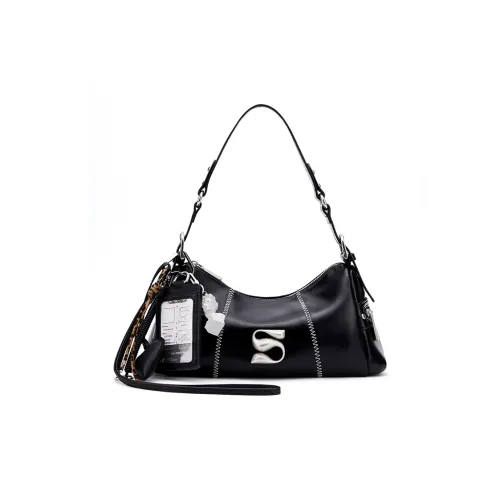 MCMIKO Коровья кожа с искусственной кожей сумка через плечо женская Honest черный