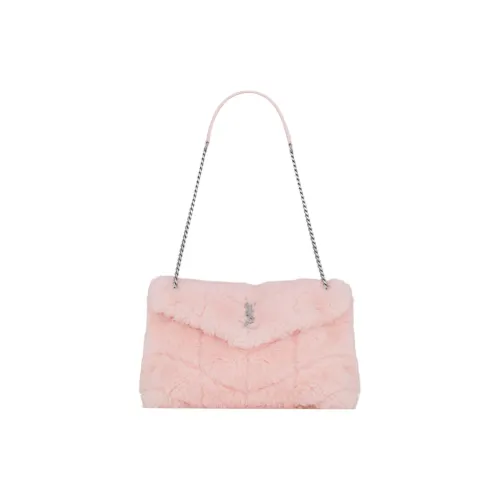 SAINT LAURENT Пуховая шерсть Сумка через плечо Маленькая Женская Розовая
