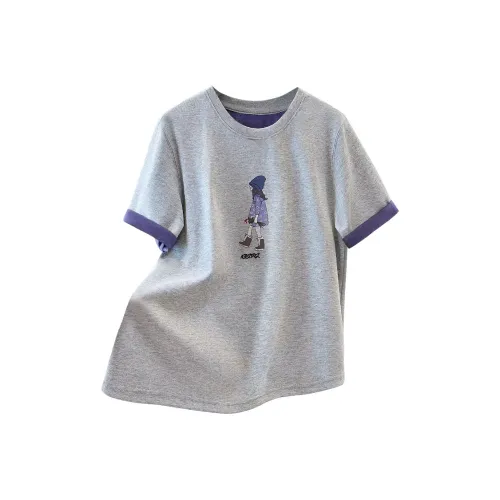 SIBAISHE Темно-серый Женские T-рубашки