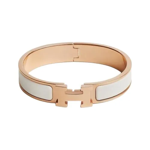 HERMES Clic H Металл Браслеты Женские Белые
