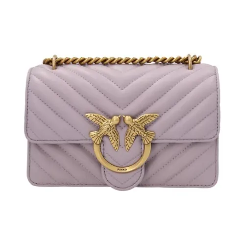PINKO Love Icon Овчина Сумка через плечо Сумка на плечо Мини Женская Фиолетовая