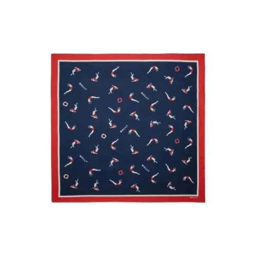 BALLY Шарфы из шелка Tutov Женские Синие