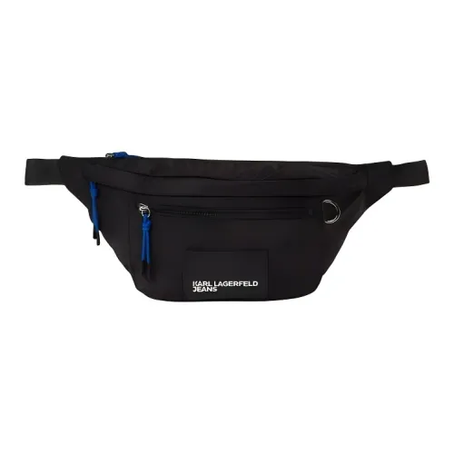 KARL LAGERFELD Переработанный полиамид через плечо бананка размер Extra Large мужской черный