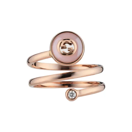 GUCCI Опал Кольца Унисекс Розовое Золото