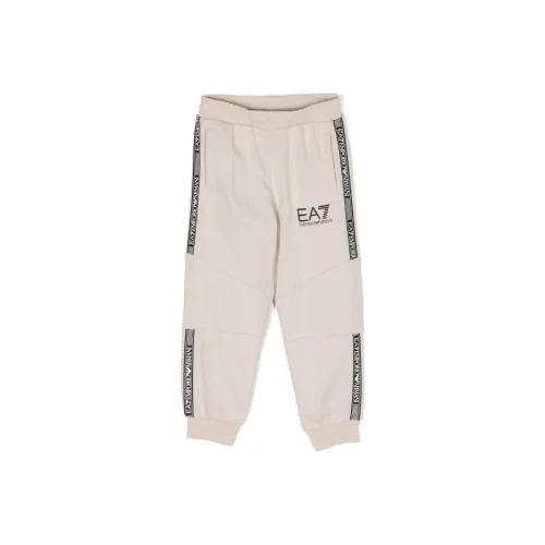 Детские EMPORIO ARMANI Вязаные Спортивные Штаны EA7 Бежевые