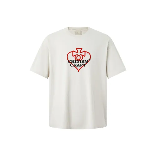 CHINISM Светлый кофейный унисекс футболка