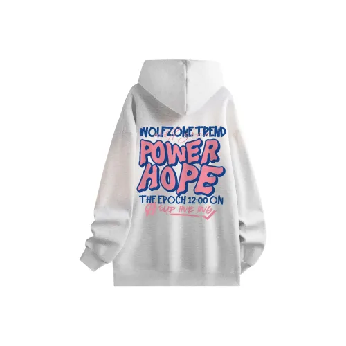 WOLF ZONE Свитшот Унисекс Белый Фотиния Серый