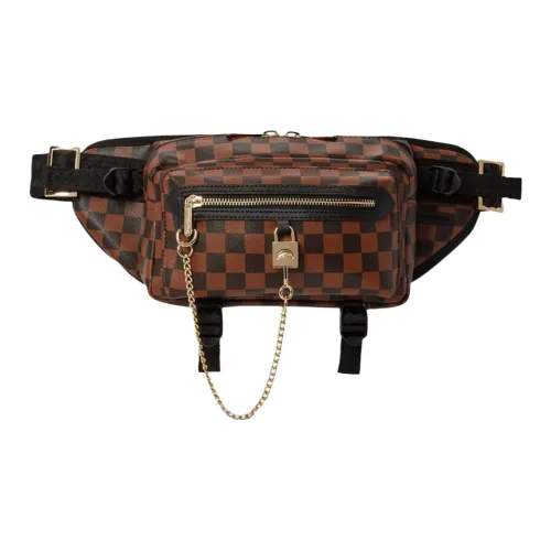 SPRAYGROUND ПВХ Одно плечо Через плечо Бананка Унисекс Черный Коричневый