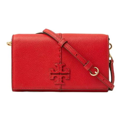 TORY BURCH McGraw Коровья кожа Одно плечо Ручная сумка Сумка через плечо Мини Женская Красная