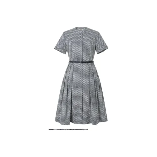 HAZZYS Короткое платье с короткими рукавами женское сливового цвета