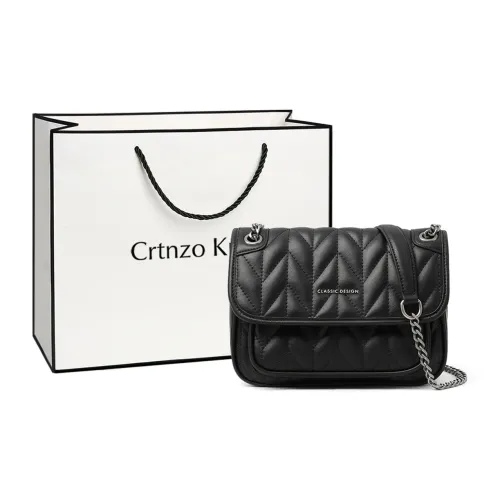 Crtnzo Kroez Сумка через плечо из коровьей кожи сумка на плечо обычная женская черная