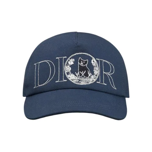 DIOR Хлопок Кепки Унисекс Синий