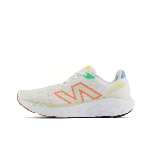 New Balance NB Fresh Foam X 880v14 Амортизация и Дышащий Низкий Топ Тренировочные Беговые Кроссовки Женские Бежево-Оранжевые