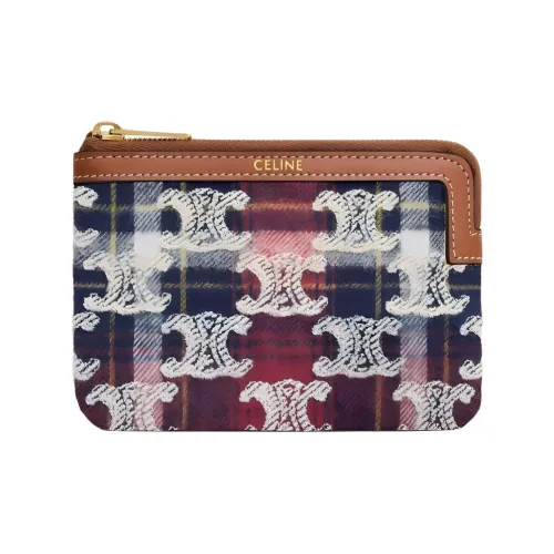 CELINE Triomphe Клетчатый Nee Картхолдер Женский Многоцветный