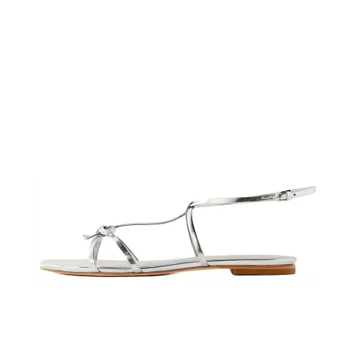 REFORMATION Maya One Ремешок Сандалии Женские Серебристые