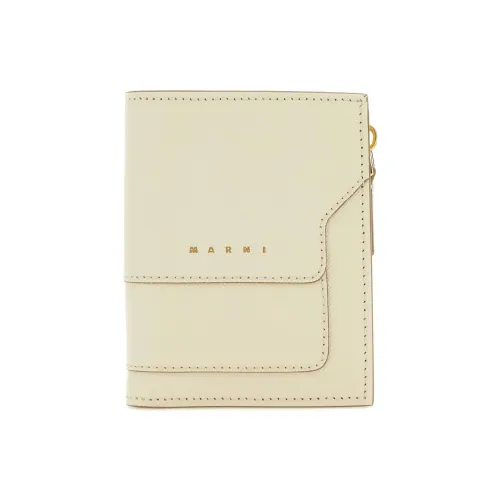 MARNI Телячья кожа Кошелек Стандартный Женский Айвори
