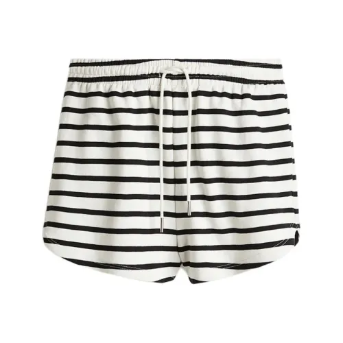 H&M Крем/Полосы Женские Спортивные Шорты