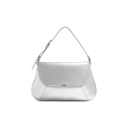AMINA MUADDI Телячья кожа Сумка через плечо Женская серебряная