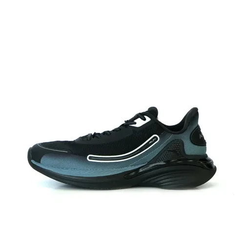 ANTA Амортизирующие подошвы Устойчивые к истиранию Низкий топ Беговые кроссовки Мужские Черный Синий Серебряный