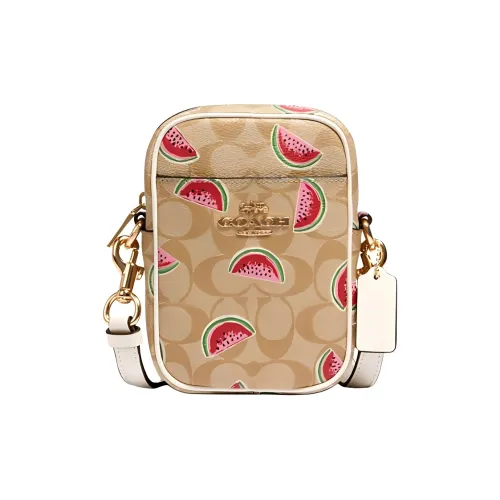 COACH Phoebe Квадратная Сумка через плечо Маленькая Женская Коричневая