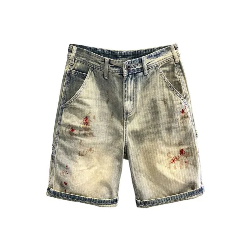 GEOGRE ALEX Светло-синие мужские джинсовые шорты