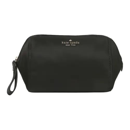 Kate Spade Chelsea Nylon Clutch Makeup Bag Medium Women's Black