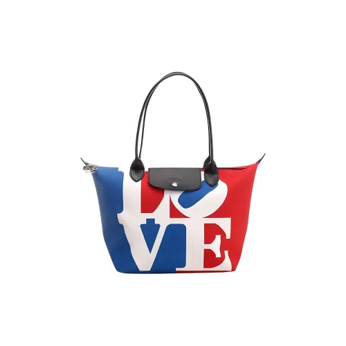 LONGCHAMP Robert Indiana Коллаборация Переработанный полиэстер Холст Кожа