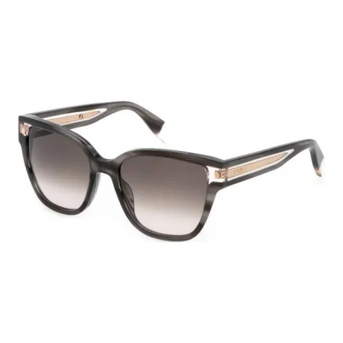 Furla Ацетат Квадратные Солнцезащитные Очки Унисекс Серые