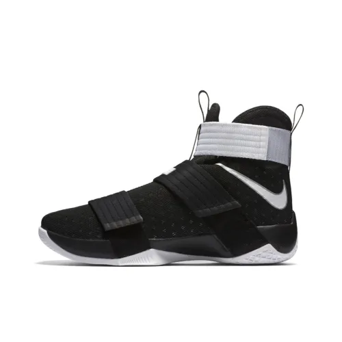 Nike Zoom Soldier 10 Команда Банк Черный Нелипкий Легкий Высокий Топ Баскетбольные Кроссовки Мужской Черный