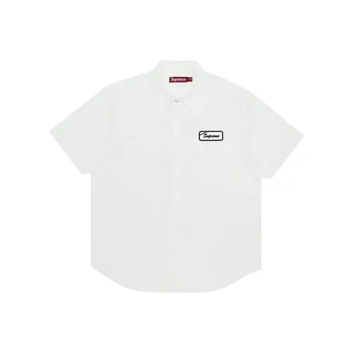 Supreme Белая Унисекс Рубашка