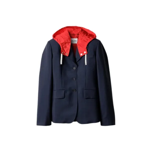 MIU MIU Куртки и Пальто Женские Морской Синий