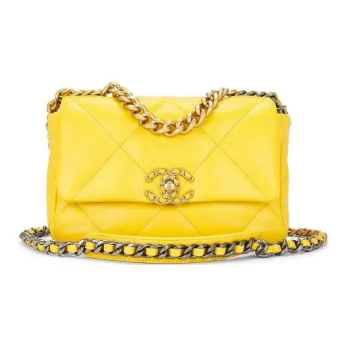 CHANEL 19Bag Lambskin Сумка через плечо Маленькая Женская Желтая