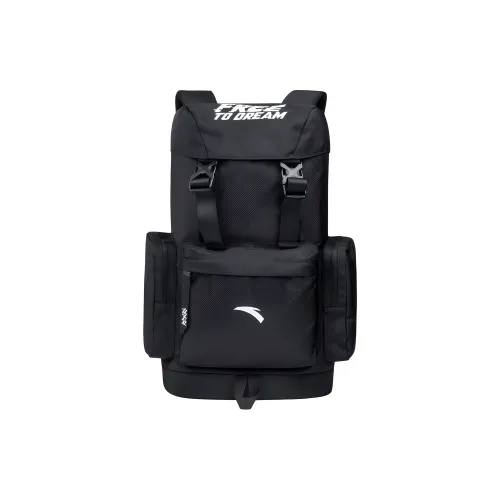 ANTA Ткань + Искусственная кожа Рюкзак Стандартный Унисекс Черный