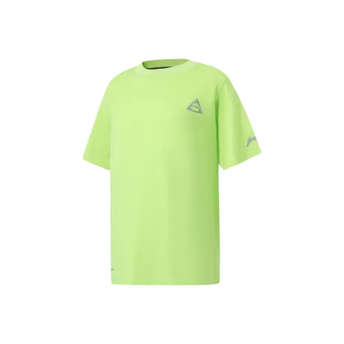 LINING YOUNG T-Shirt Бег Флуоресцентный Ванильный Зеленый Подростки