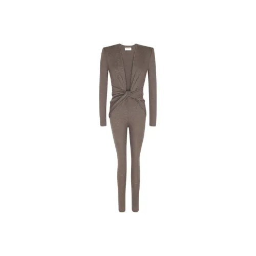 SAINT LAURENT Тауповые Женские Комбинезоны